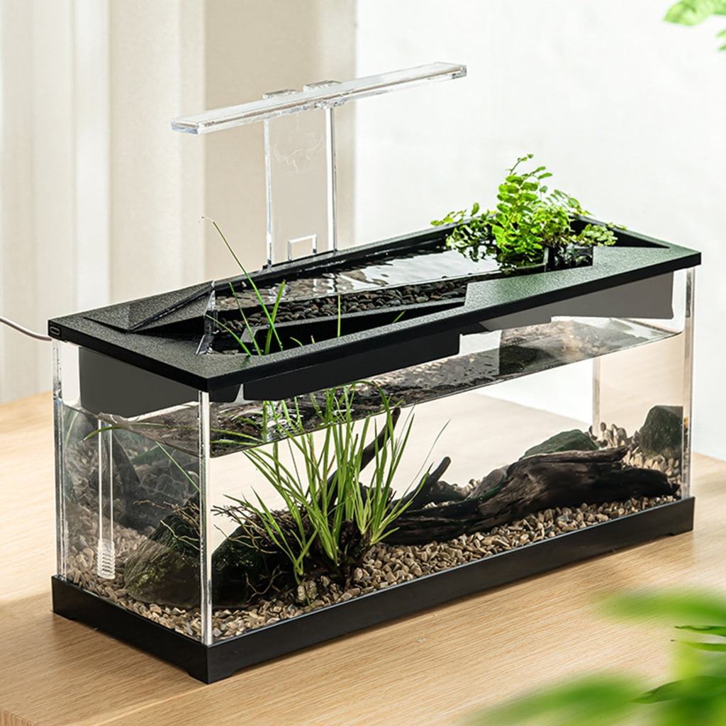 WINDLAND Modern Acrylic Aquarium Set With Oxygenation Pump Design For Compact Living Space Circulations