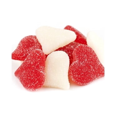 YANKEETRADERS® Sanded Sour Red & White Gummy Valentine Hearts Candy (4 Pound)