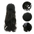 thumbnail image 4 of BRIGHTFUFU Peluca de béisbol de onda larga para mujer, extensiones de cabello rizado, peluca sintética ondulada, sombrero, 4 of 8