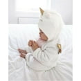 thumbnail image 5 of Newborn Baby Girl 3D Angel Wings Hooded Romper Jumpsuit Outfit Toddler Kid Pajamas Footies Playsuit, 5 of 10
