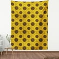 thumbnail image 4 of Ambesonne Floral Fabric by the Yard, Sunflowers Overlapping Art, 1 Yard, Mustard and Dark Cocoa, 4 of 5