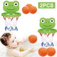 thumbnail image 4 of Juego Mini Canasta Tiro para Bebés Y Juego para Baño Tablero Baloncesto Con 3 Bolas Divertidos para Baño Ducha para Pequeños (rana (viene Con 3 Bolas)), 4 of 6