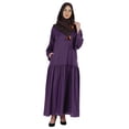 thumbnail image 5 of Bimba Islamic Long Dress With Printed Hijab Scarf Rayon Abaya Maxi Clothes For Muslim Women, 5 of 9