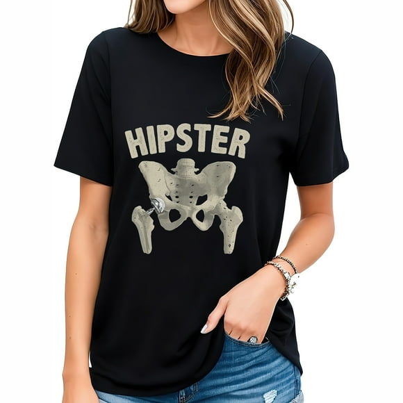 Funny Hip Surgery Gift Men Women Hip Replacement Recovery T-Shirt Black