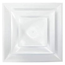 American Louver 12 in Square 3 Cone Diffuser, White STR-C-12W