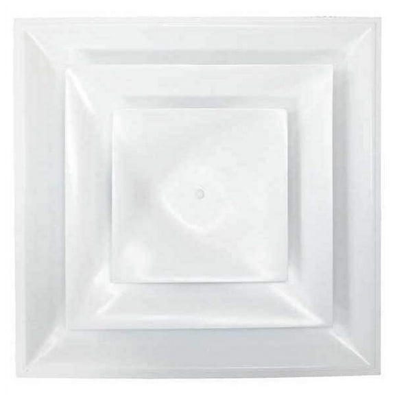 American Louver 8 in Square 3 Cone Diffuser, White STR-C-8W