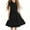 Z2-Black-kids summer dresses, variant on MKOSPLRT Girls Summer Dresses Fly Sleeve Mock Neck Linen Dresses Casual Flowy Ruffle Tiered Midi Dresses Solid Swing Party Dress with Belt
