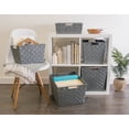 thumbnail image 7 of DII Durable Trapezoid Woven Nylon Storage Bin or Basket for Organizing Your Home, Office, or Closets (Basket - 12x10x8") Gray - Set of 2, 7 of 7