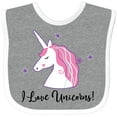 thumbnail image 3 of Inktastic Unicorn Girls Cute Fantasy Girls Baby Bib, 3 of 4