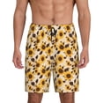 thumbnail image 1 of Fotbe Vintage Plaid Cute Sunflower Pantalones Cortos de Pijama para Hombre, Ropa de Dormir, Pantalones de Pijama Cortos para Hombre-4X-Large, 1 of 6