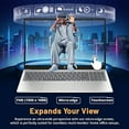 thumbnail image 4 of HP 15.6" Full HD Touchscreen Laptop, Intel i7-1255U, 32GB RAM, 2.28TB Storage (2TB SSD+288GB Docking Station Set), Intel Iris Xe Graphics, Numeric Keypad, HD Webcam, Wi-Fi 6E, Silver, Win 11 S, 4 of 7