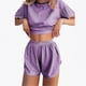 thumbnail image 2 of Pijama de verano for mujer, de manga corta a rayas, informal, cómodo, conjunto de 2 piezas for el hogar, 2 of 7