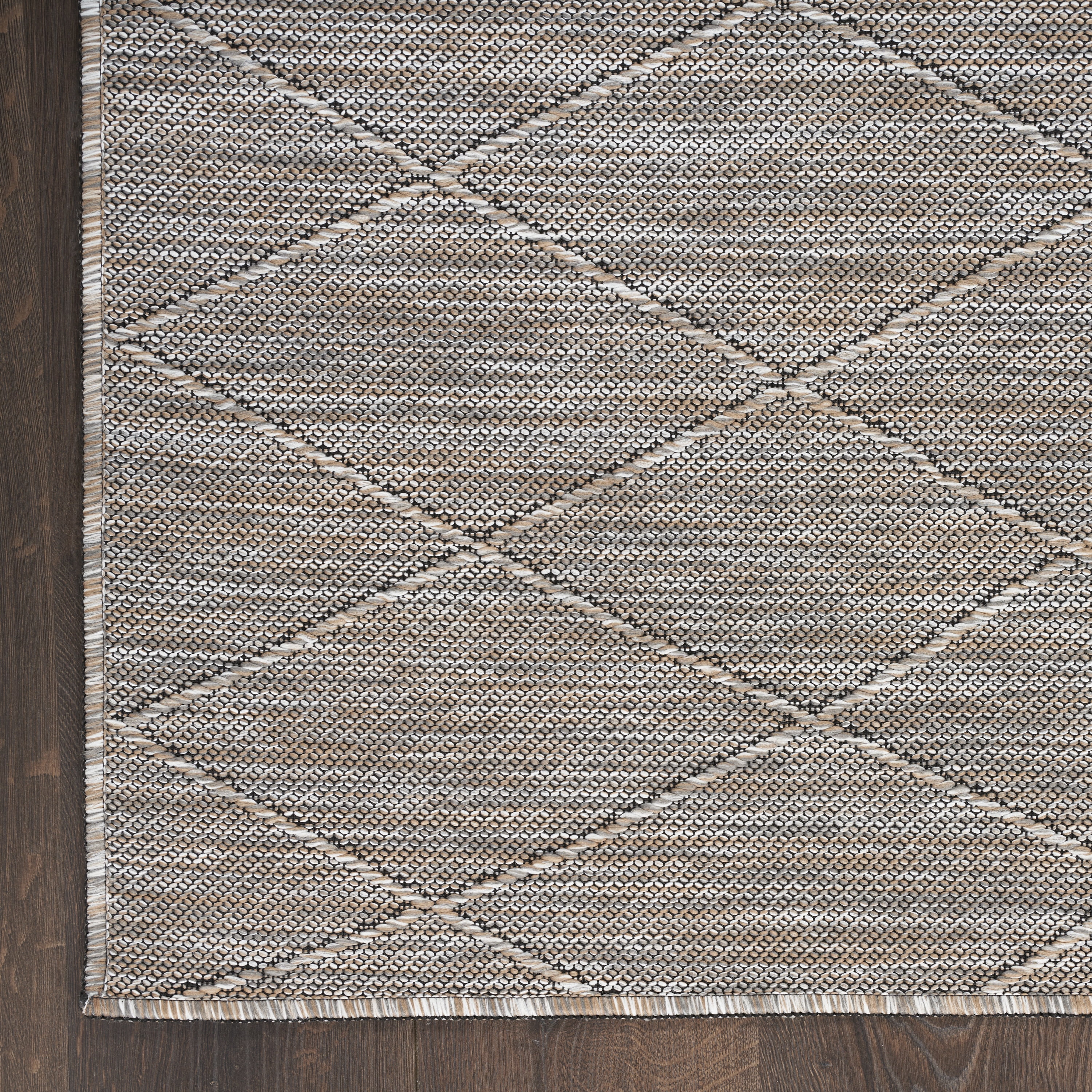Nourison Practical Solutions Outdoor Grey Mocha 8' x 10' Area Rug (8x10)