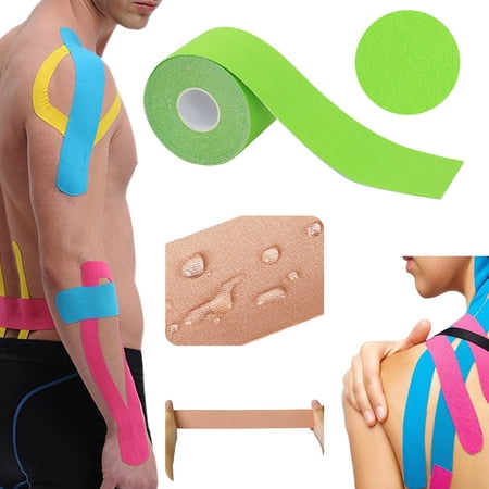 WUXIAB Easy Tear Tape Comfortable Athletic Tape Sports Medicine Tape Weightlifting Tape Skin Friendly Texture 5cm x 5m Neon Green Athletic Sports Tape Easy Tear Breathable Cotton for Joint Support WUXIAB Easy Tear Tape Comfortable Athletic Tape Sports Medicine Tape Weightlifting Tape Skin Friendly Texture 5cm x 5m Neon Green Athletic Sports Tape Easy Tear Breathable Cotton for Joint Support