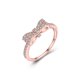 thumbnail image 1 of Anillo de lazo con baño de cobre antialérgico y decoraciones de circonitas en oro rosa, n.° 6, 1 of 1