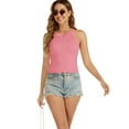 thumbnail image 4 of Womens Crop Tops 2024 Cute Crew Neck Knit Ribbed Summer Tank Top Trendy Sexy Sleeveless Basic Shirt, 4 of 5