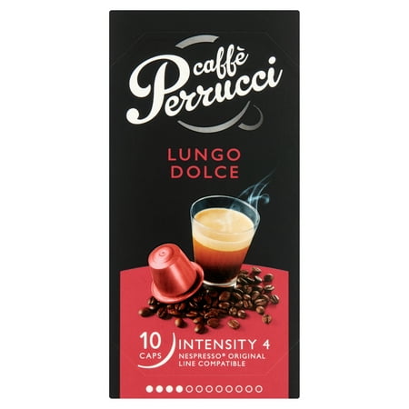 Caffe Perrucci, Lungo Dolce - Strength 4 of 12 Nespresso Compatible Capsules, 60