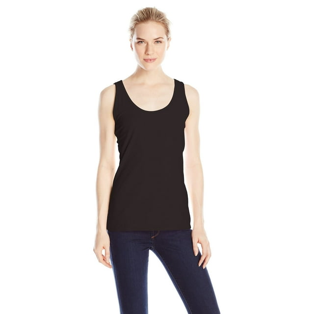 Hanes Débardeur à Encolure Dégagée Live Love Color pour Femmes, 2TG, Noir