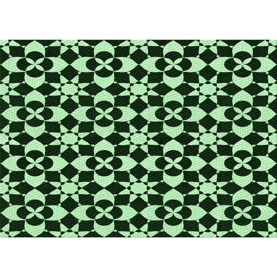 Ahgly Company Indoor Rectangle Patterned Night Black Area Rugs, 7' x 10'