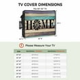 thumbnail image 3 of Outdoor TV Cover 70 to 75 Inches, Purple Brown Turquoise Wood Grain Farmhouse Vintage HOME Waterproof TV Cover with Remote Control Pocket, Flat Screen TV Cover Protector for Outside TV, 3 of 6