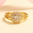 thumbnail image 4 of 14K Gold-Plated Cluster Ring with crystals from Swarovski, 4 of 4