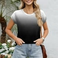 thumbnail image 3 of NAMTYQX Summer Tops for Women 2025 Casual Lightweight Short Sleeve Tshirts Shirts for Women White Size 2XL, 3 of 5