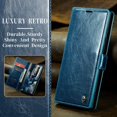 thumbnail image 2 of Leather Case for Samsung Galaxy S23 Ultra Card Slot Folio Flip Wallet Case for Samsung Galaxy S23 Ultra Premium PU Magnetic Kickstand Cover Soft TPU Inner Case Blue, 2 of 14