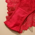 thumbnail image 2 of Sexy Lace Panties Women Plus Size Solid Color Low-Rise Underwear Underpant Brief Red XL YIWEI, 2 of 10