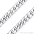 thumbnail image 2 of 4.2mm Miami Cuban / Curb Link Italian Chain Bracelet in .925 Sterling Silver w/ Rhodium, 2 of 2