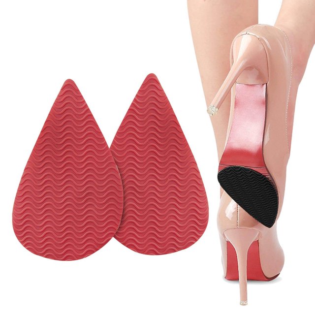Dalazy Coussinets Antidérapants en Caoutchouc Auto-Adhésifs pour Talons Hauts Tête Rouge