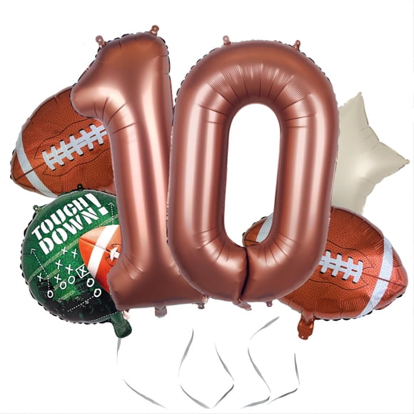 Set de globos para 10.º cumpleaños de fútbol Kwuz, 40 pulgadas