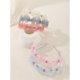 thumbnail image 4 of 5pcs/Set Goddess Style Fabric Mesh Bowknot Decor Hairbands, 4 of 4