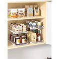 thumbnail image 4 of 2 Sets of 2-Tier Multi-Purpose Bathroom Under Sink Organizers and Storage, Stackable Kitchen Pantry Organization, Pull Out Medicine Cabinet Organizer with 8 Movable Dividers, 4 of 6