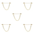 thumbnail image 3 of Baohd Mens Shirt Collar Bar Pin with Cravat Pin Clasps Link Brooch Chain Golden 7cm 5Set, 3 of 6