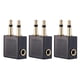 thumbnail image 2 of Paquete De 3 Adaptadores De De Para Auriculares Chapado En Oro Universal, 2 of 8