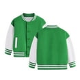 thumbnail image 4 of Gelikeya Toddler Jean Jacket Toddler Windbreaker Jacket Streetwear Long Sleeve Boys' Fashion Hoodies & Sweatshirts Cute Clothes for Girls (Green, 1-2 Years), 4 of 4