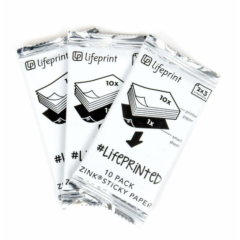 Lifeprint Photo Paper Sticky Back, 30 Pack - Walmart.com