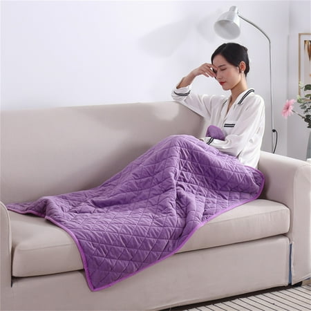 39x55 Inch USB Heated Blanket, Soft 5V USB Zipper Washable Travel Throw, Portable Electric Heating Pad with Temperature Control for Home Office Car Camping, 4ft Extension Cord