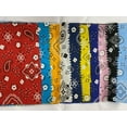 thumbnail image 2 of Paisley Bandanna Print Broadcloth, Sells by the Yard from Sal Tex Fabrics, Black, 2 of 2