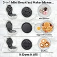 thumbnail image 4 of MasterChef 3-in-1 Mini Breakfast Maker- Make Eggs, Pancakes, Donuts, & Waffles and More in One Appliance! 3 Removable Non-Stick Cooking Plates for Easy Cleaning & Storing, 4 of 5