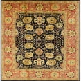 thumbnail image 1 of Ahgly Company Indoor Square Mid-Century Modern Red Brown Oriental Area Rugs, 6' Square, 1 of 6