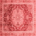 thumbnail image 1 of Ahgly Company Machine Washable Indoor Square Abstract Red Modern Area Rugs, 6' Square, 1 of 4