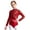 Burgundy, variant on TTAO Kids Girls Mesh Long Sleeve Gymnastics Figure Skating Leotard Sparkly Rhinestone Ballet Dance Unitards Blue 10