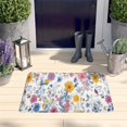 thumbnail image 2 of Pioneer Flower Floral Print Flannel Non Slip Door Rugs,Washable Door Mats Indoor,Decorative Door Mats,Dirt-Resistant and Absorbent Doormat for Entrance,Bedroom,Kitchen,Bathroom,23.5"x16", 2 of 5