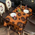 thumbnail image 2 of Orange and Brown Of Leopard Print Rectangle Tablecloth 60"x120",Waterproof Polyester Rectangle Table Cloth, Wipeable Spillproof Polyester Tablecloth for Dining, Camping, Indoor and Outdoor, 2 of 6