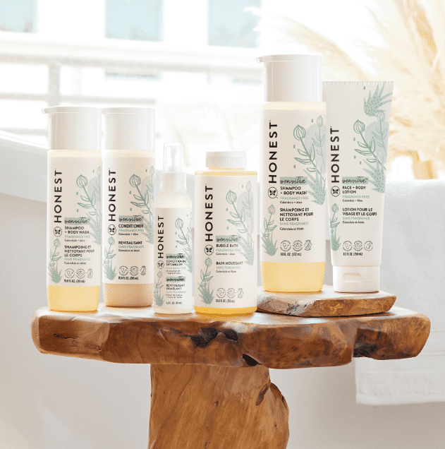 (6 pack) The Honest Company Baby Shampoo and Body Wash Sensitive Fragrance Free 18 fl oz