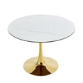 thumbnail image 4 of GVN Dining Room Table,Dining Table,Living Room Dining Table, White Round Table With Gold Legs 80Cm For Kitchen, Dining Room, Living Room, 4 of 5