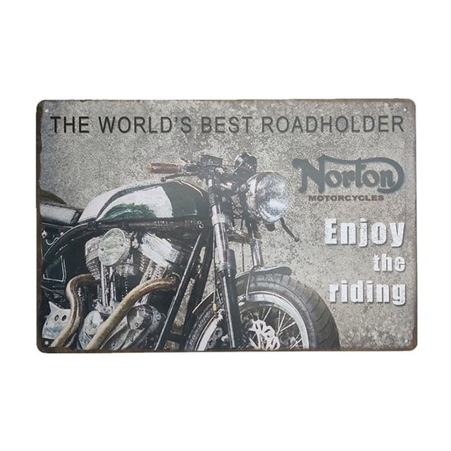 Advancent Decoraciones de pared de hierro Retro Vintage para coche, cartel de motocicleta, placa, decoración para el hogar, sala de estar y Decoración del hogar 10