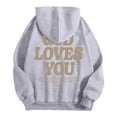 thumbnail image 4 of Women's Hoodies and Sweatshirts Inspirational Word Graphic Sweatshirts Long Sleeve Hoodie Tops for Women, 4 of 5