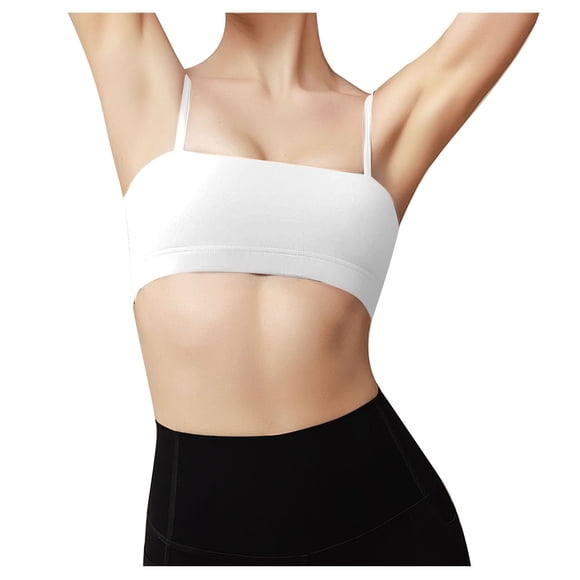 Penkiiy Women Nursing Bras 2 PCS Pregnant Women's Plain Color Bra Maternity Nursing Bras Vest Tops White Bras